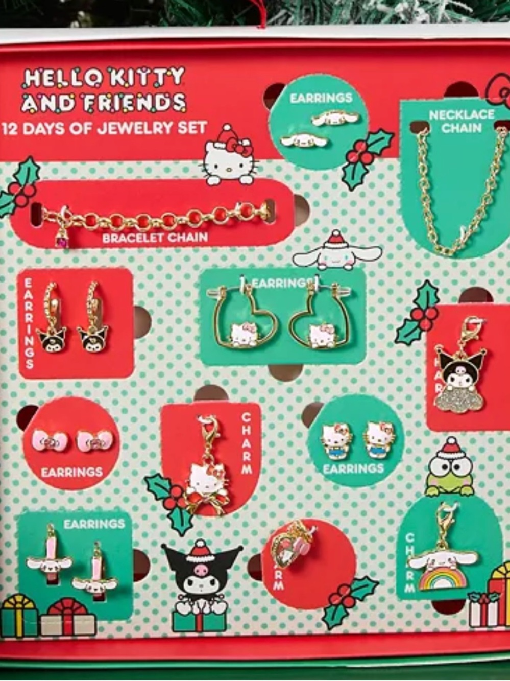 NWT Hello Kitty and Friends 12 Days of Jewelry Set